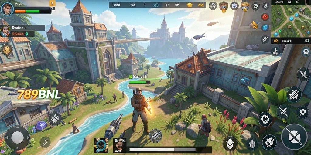 Screenshot gameplay 789BNL menampilkan pergerakan karakter di dunia virtual.