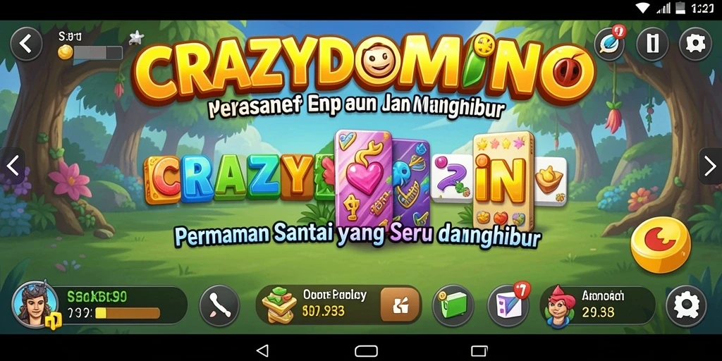 Tampilan utama gameplay CRAZYDOMINO yang seru dan menyenangkan.