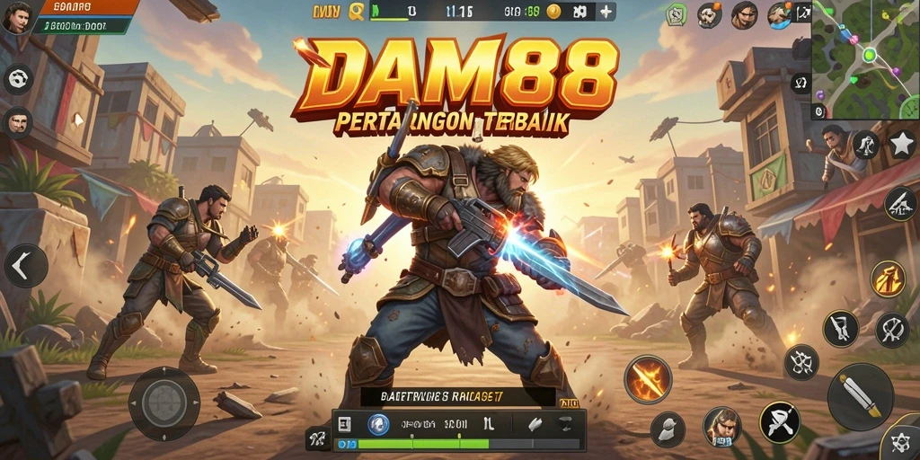 Gameplay memukau dalam DAM88 saat pemain bertarung di arena Battle Royale.