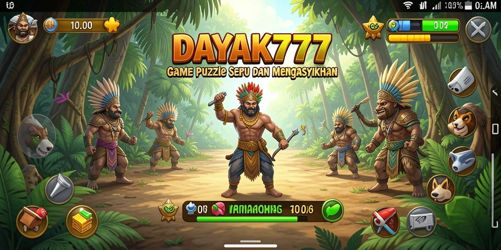 Tampilan gameplay bermacam-macam tantangan Puzzle di DAYAK777.