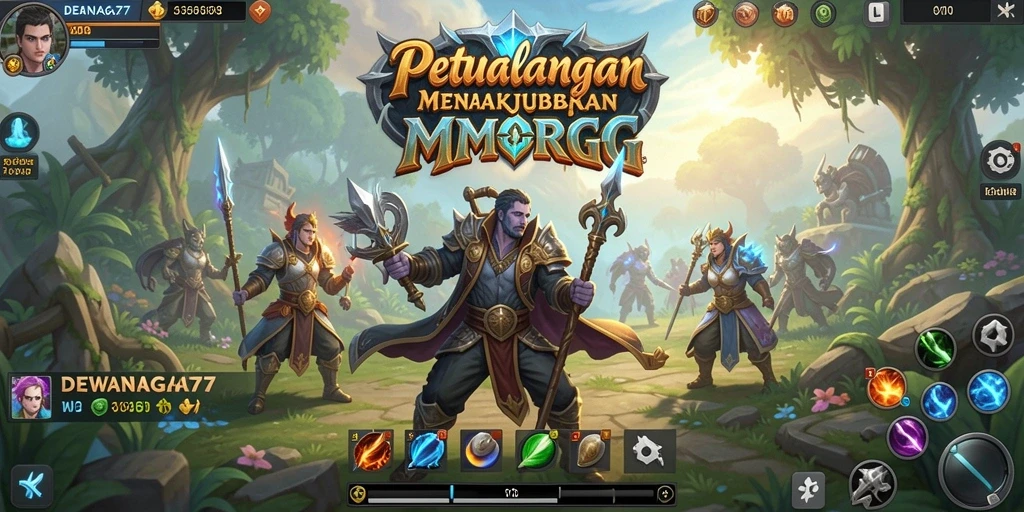 Screenshot gameplay DEWANAGA77 menampilkan aksi seru dan lingkungan fantastis.