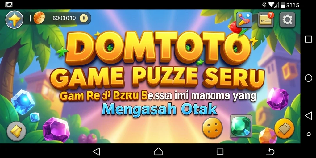 Tampilan gameplay DOMTOTO yang menarik dengan teka-teki yang penuh warna.