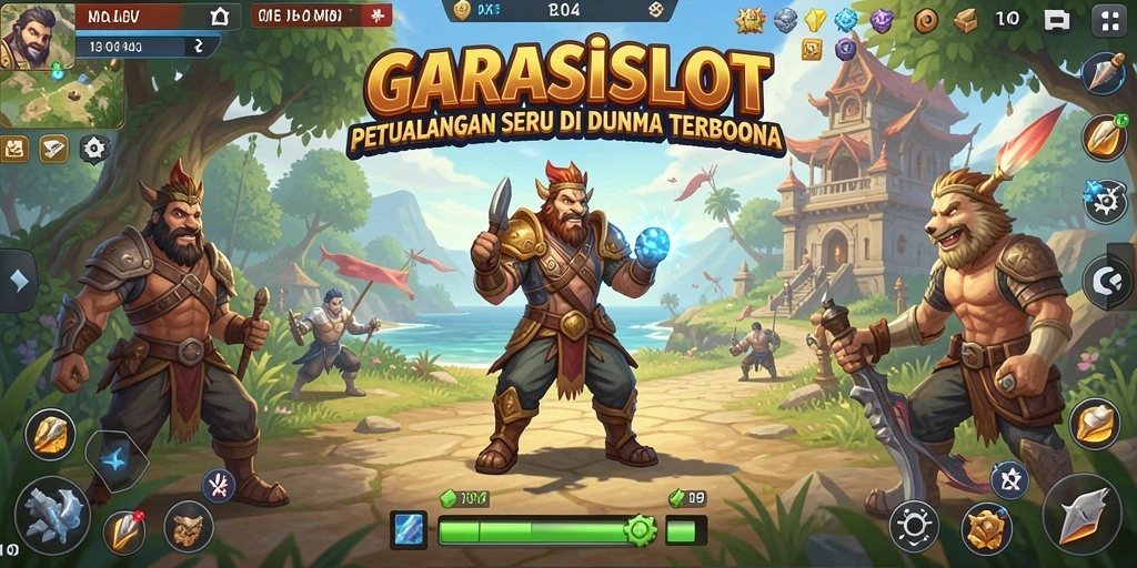 Screenshot utama GARASISLOT menampilkan petualangan seru dalam dunia terbuka.