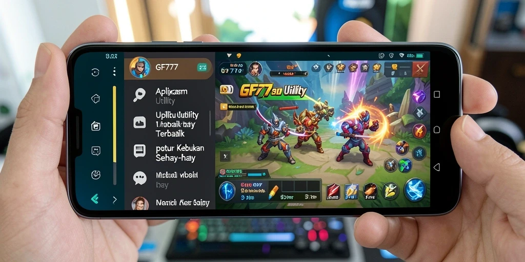 Screenshot GF777 menampilkan antarmuka aplikasi Utility yang intuitif dan mudah digunakan.