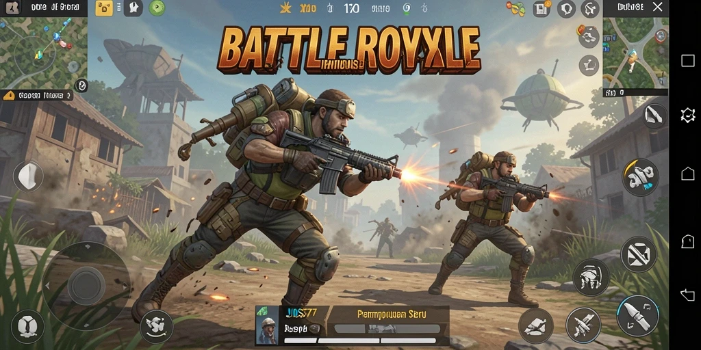 Tampilan gameplay seru dalam pertempuran Battle Royale JOS77.