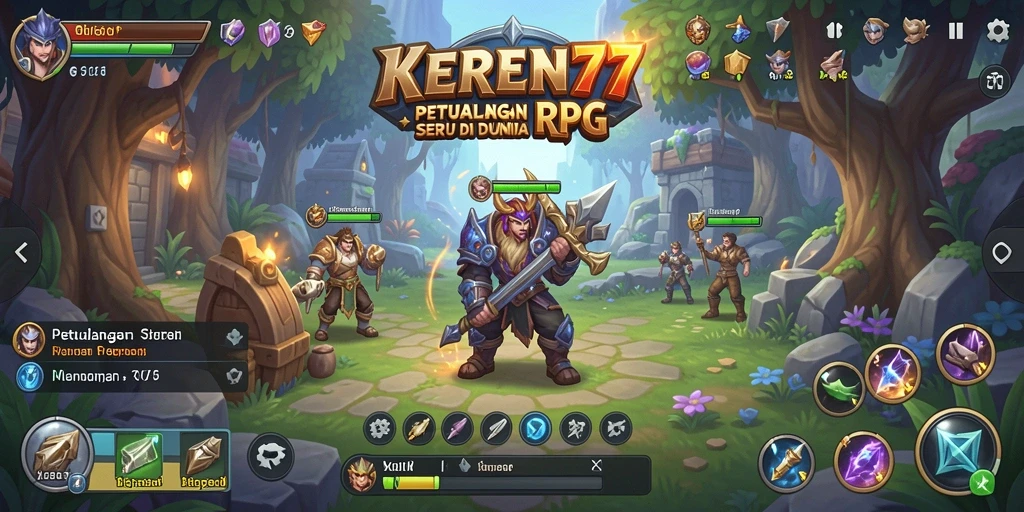 Tampilan seru gameplay RPG dari KEREN77.