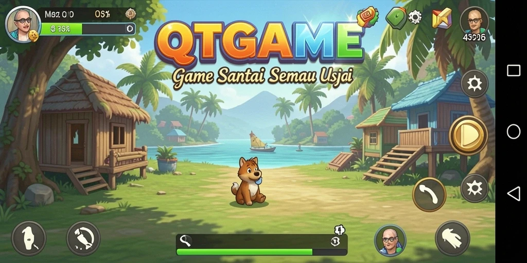 Gameplay QTGAME yang menyenangkan dan penuh warna.