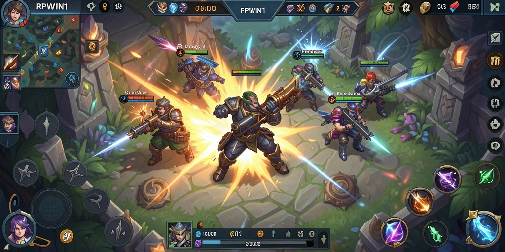 Gameplay menegangkan di RPWIN1 dengan aksi pertempuran intens.