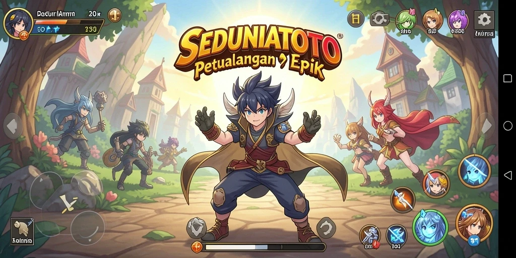Tampilan gameplay SEDUNIATOTO yang memukau dan penuh aksi.