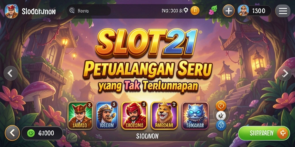 Tampilan gameplay SLOT21 yang penuh aksi dan petualangan.