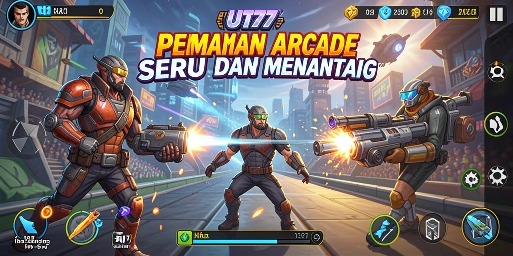 Tampilan gameplay UT77 yang seru dalam genre Arcade.