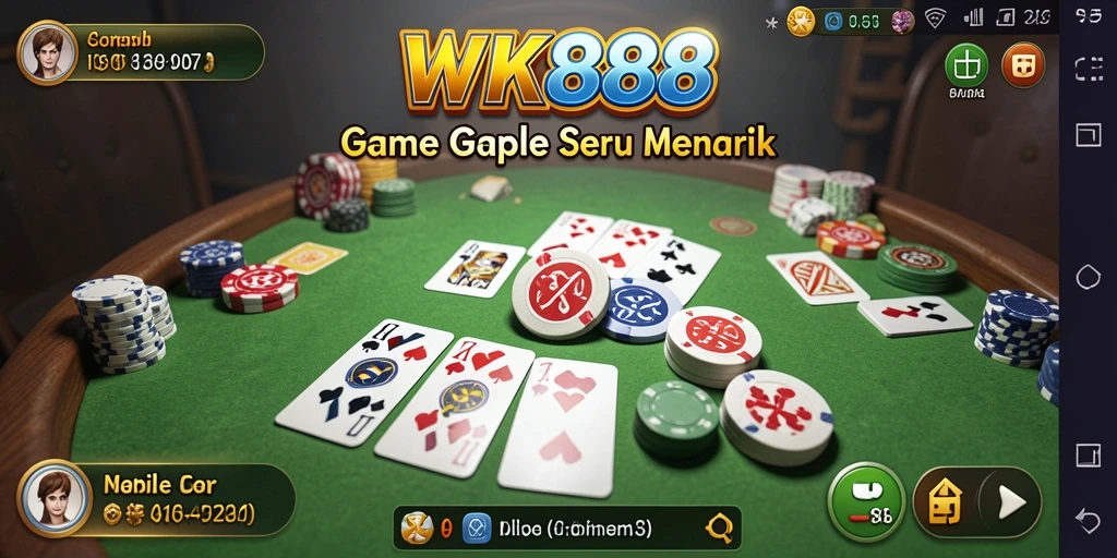 Tampilan gameplay Gaple yang seru di WK888.